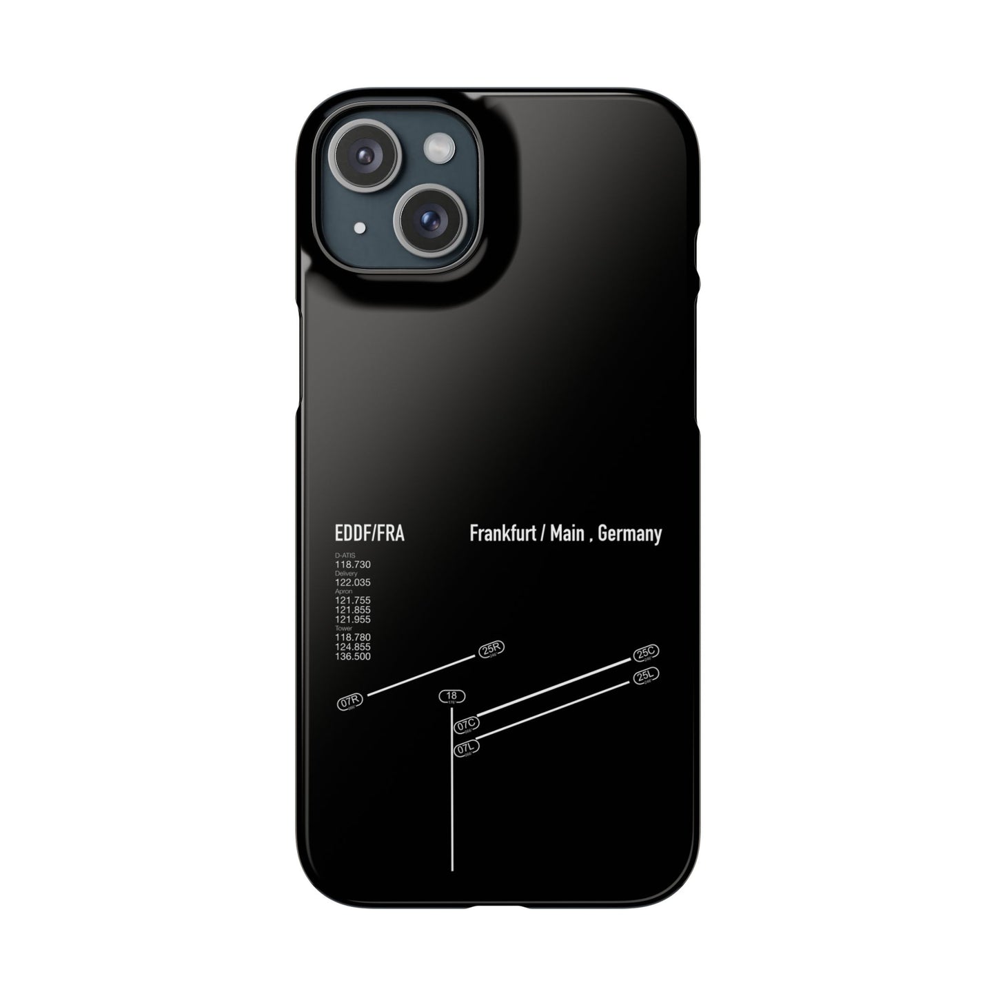 Frankfurt Airport Runway Phone Case - Black Edition