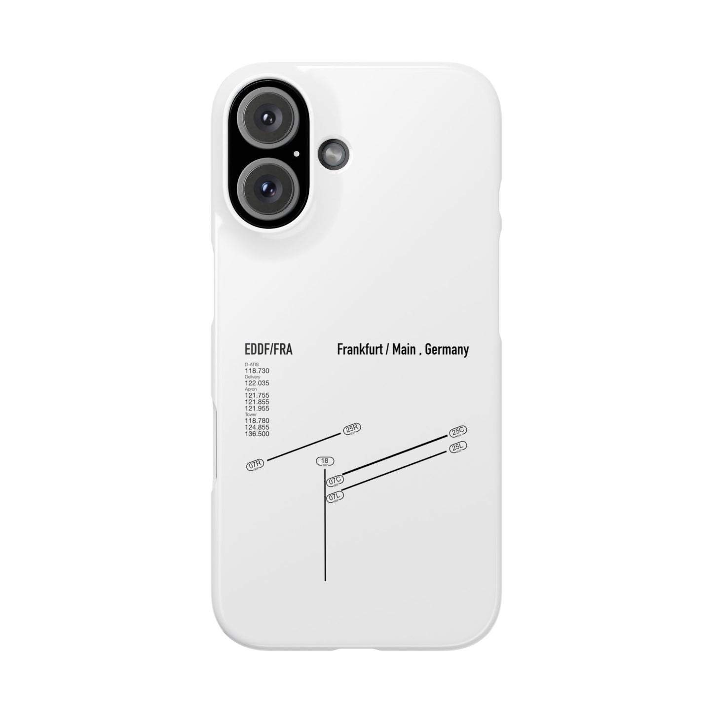 Frankfurt Airport Runway Phone Case - White Edition