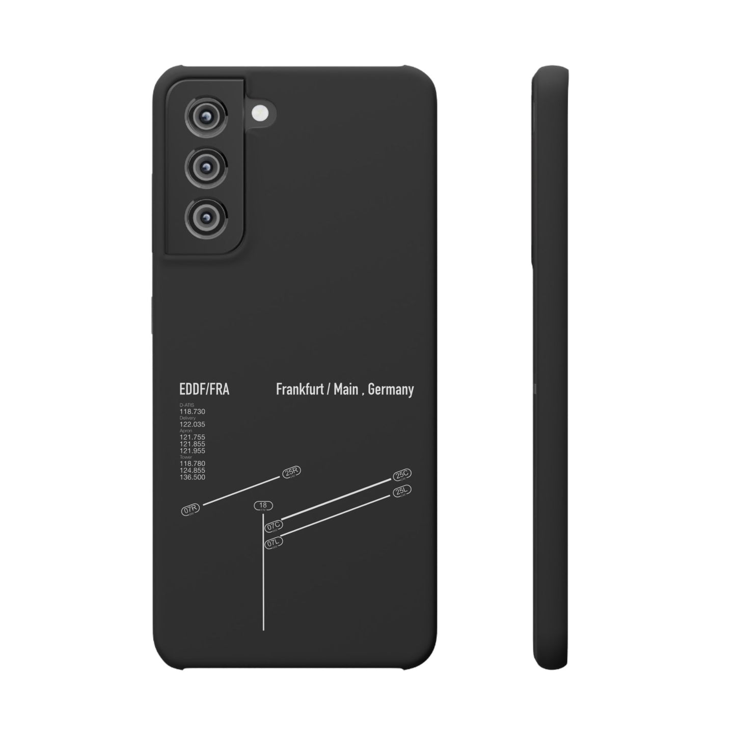 Frankfurt Airport Runway Phone Case - Black Edition
