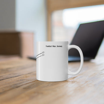 Frankfurt Airport Runway Mug - White Edition