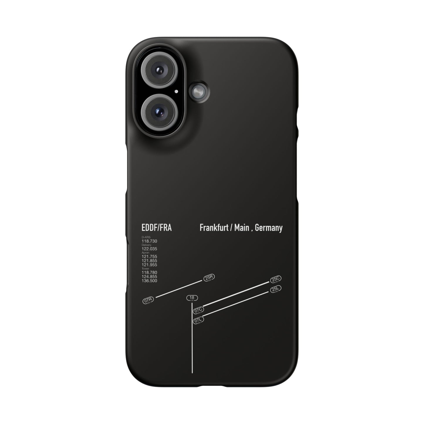 Frankfurt Airport Runway Phone Case - Black Edition