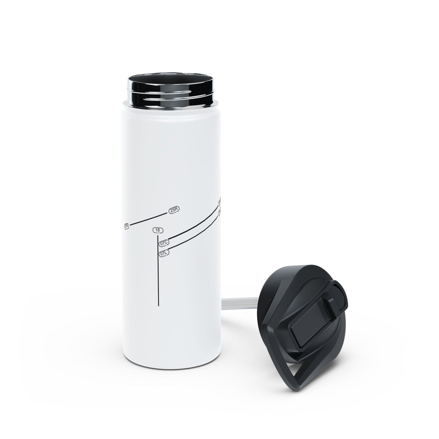 Frankfurt Airport Runway Water Bottle - White Edition
