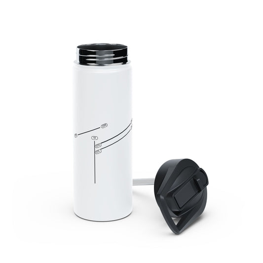 Frankfurt Airport Runway Water Bottle - White Edition