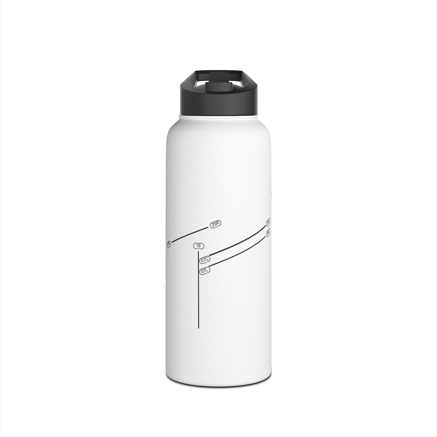 Frankfurt Airport Runway Water Bottle - White Edition