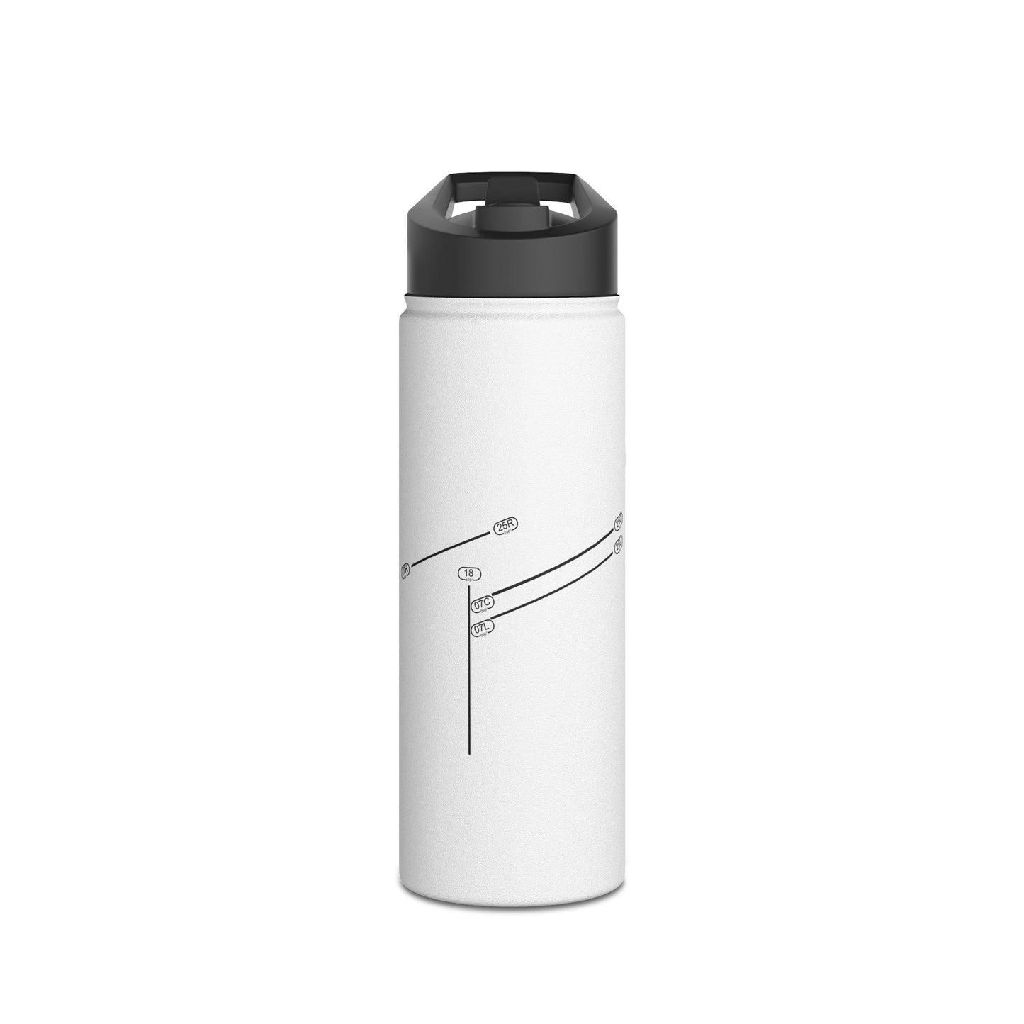 Frankfurt Airport Runway Water Bottle - White Edition