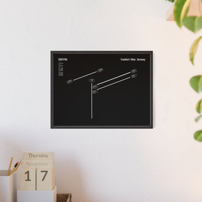 Frankfurt Airport Runway Poster - Black Edition