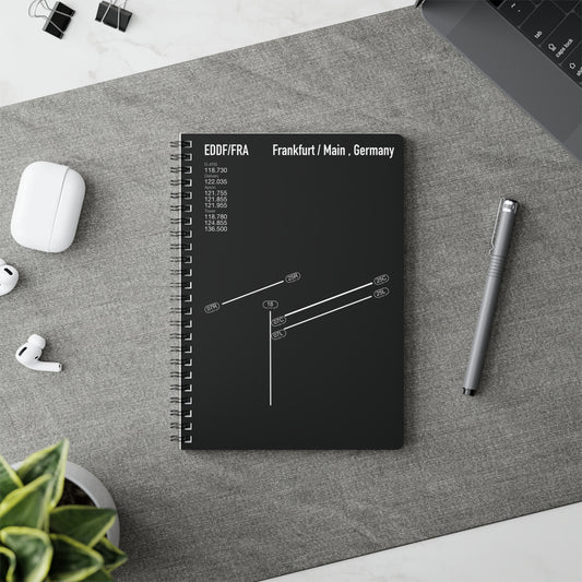 Frankfurt Airport Runway Notebook - Black Edition