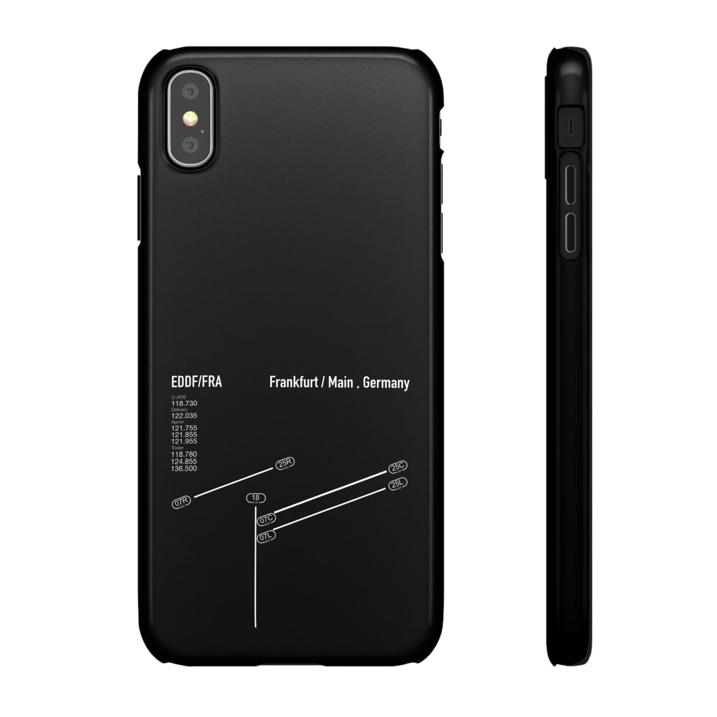 Frankfurt Airport Runway Phone Case - Black Edition