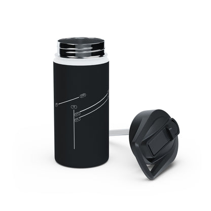 Frankfurt Airport Runway Water Bottle - Black Edition