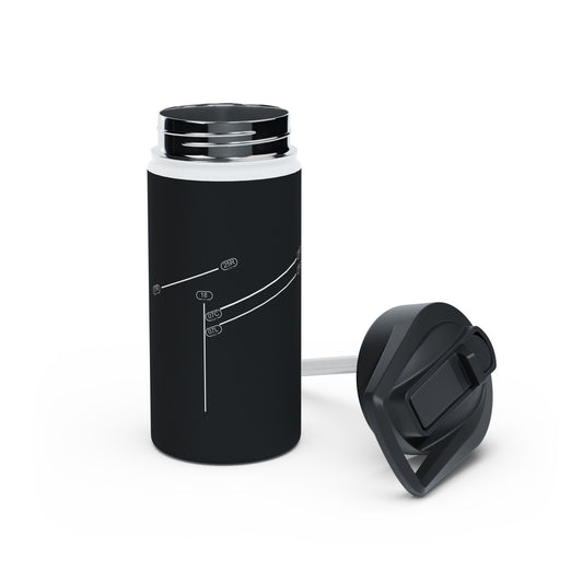 Frankfurt Airport Runway Water Bottle - Black Edition