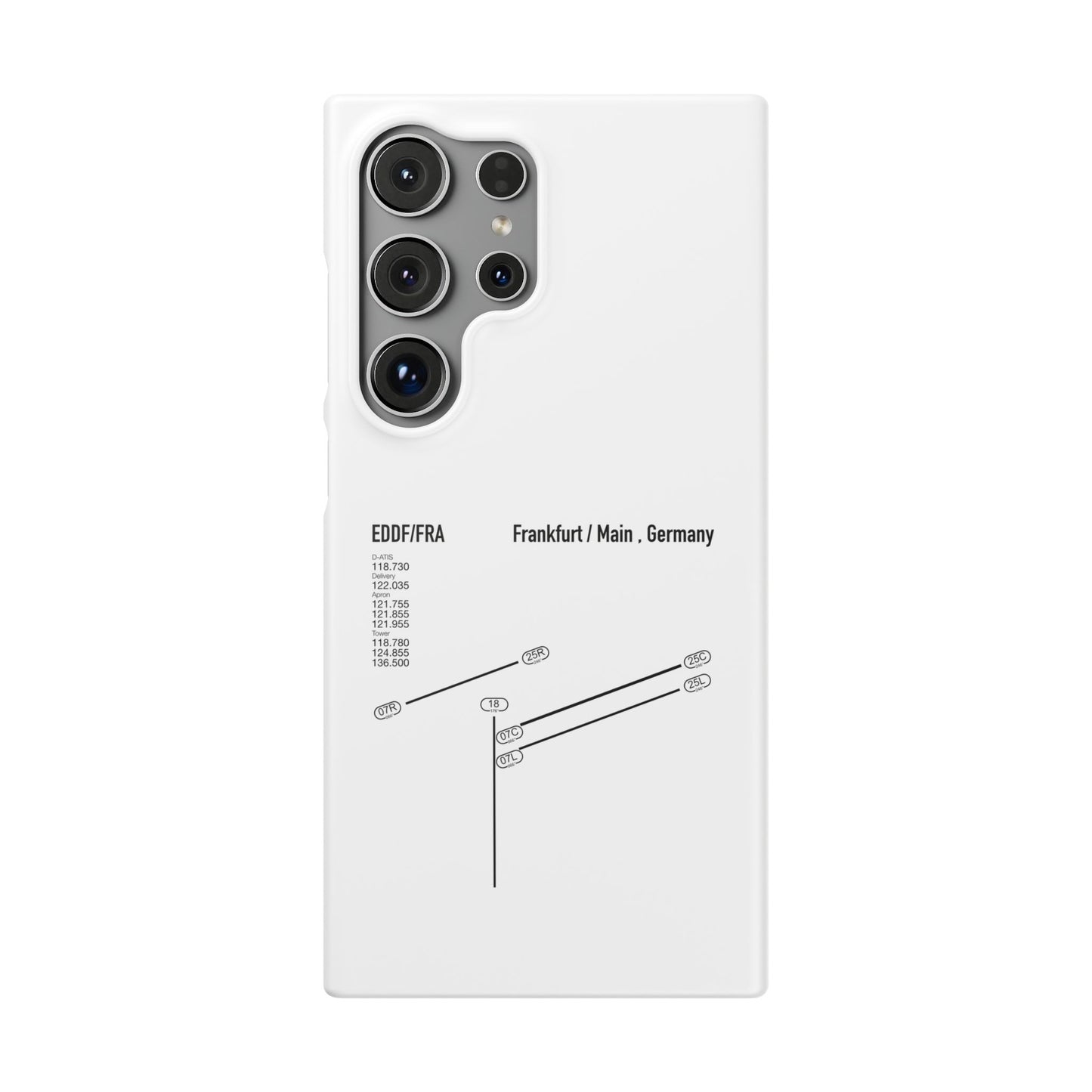 Frankfurt Airport Runway Phone Case - White Edition