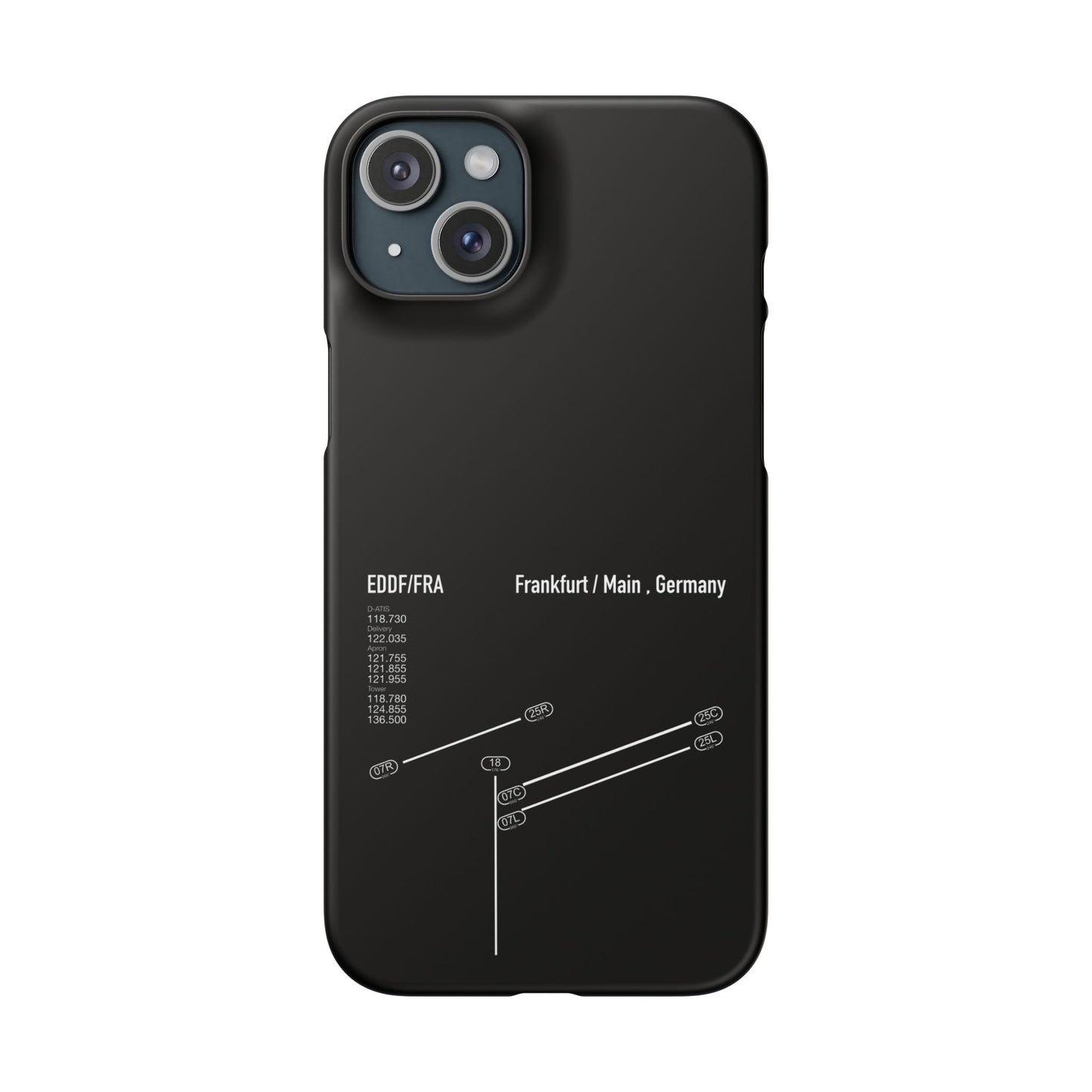 Frankfurt Airport Runway Phone Case - Black Edition