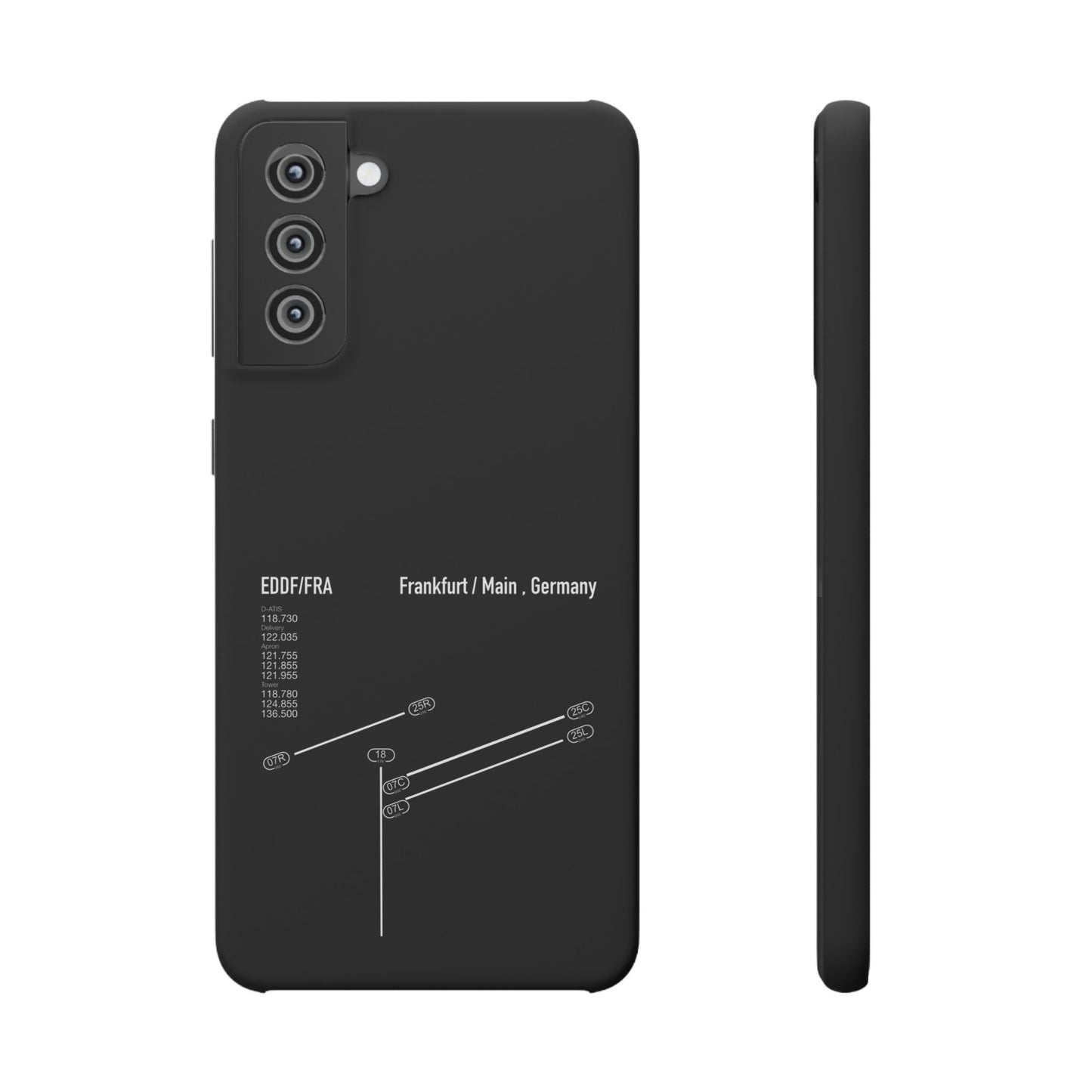Frankfurt Airport Runway Phone Case - Black Edition