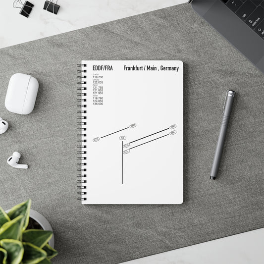 Frankfurt Airport Runway Notebook - White Edition