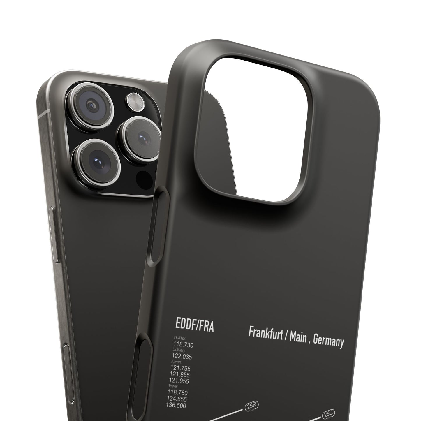 Frankfurt Airport Runway Phone Case - Black Edition