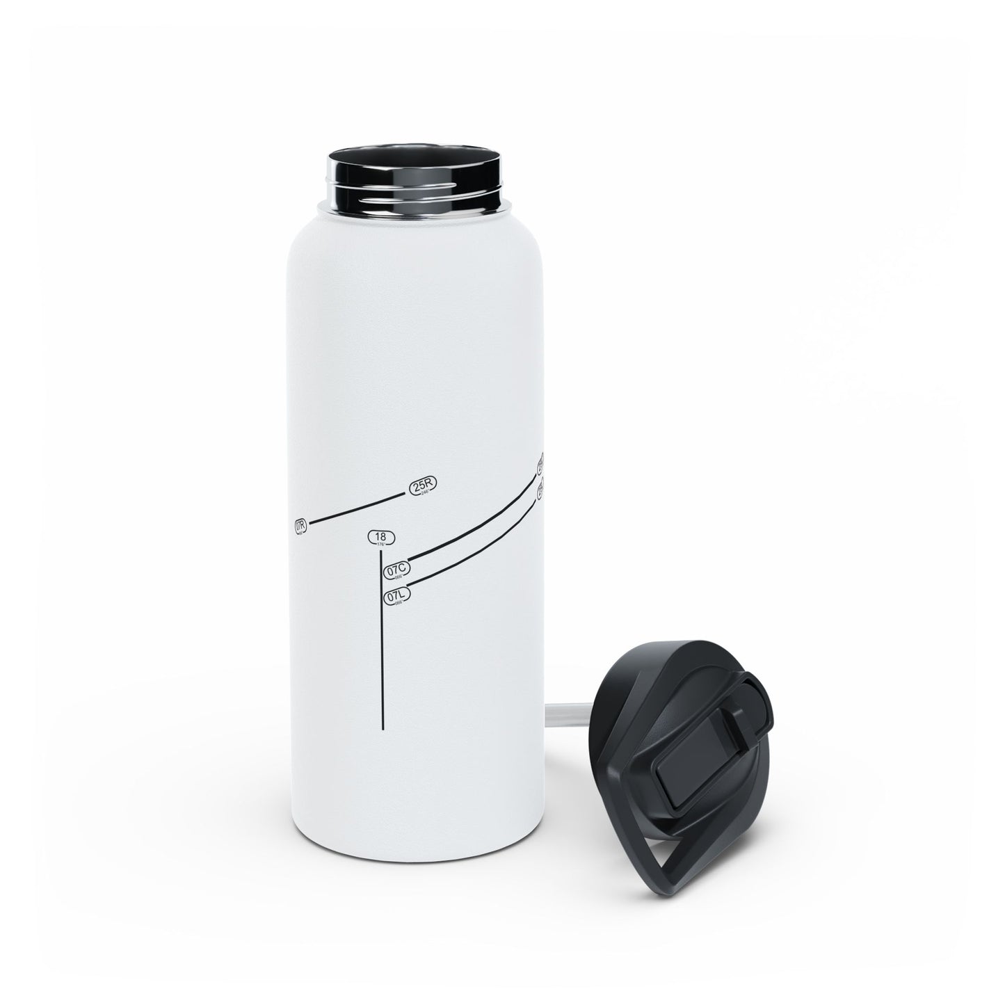 Frankfurt Airport Runway Water Bottle - White Edition