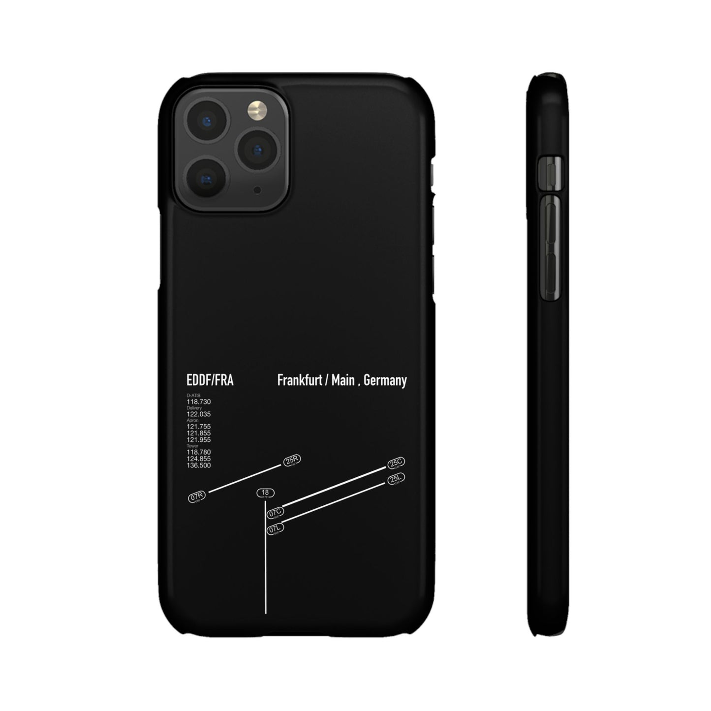 Frankfurt Airport Runway Phone Case - Black Edition