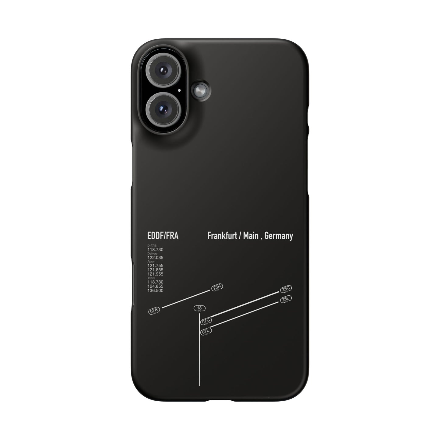 Frankfurt Airport Runway Phone Case - Black Edition