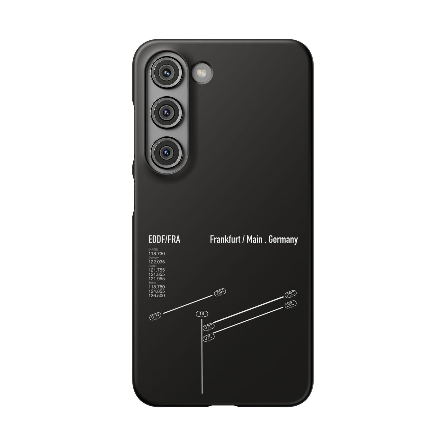 Frankfurt Airport Runway Phone Case - Black Edition