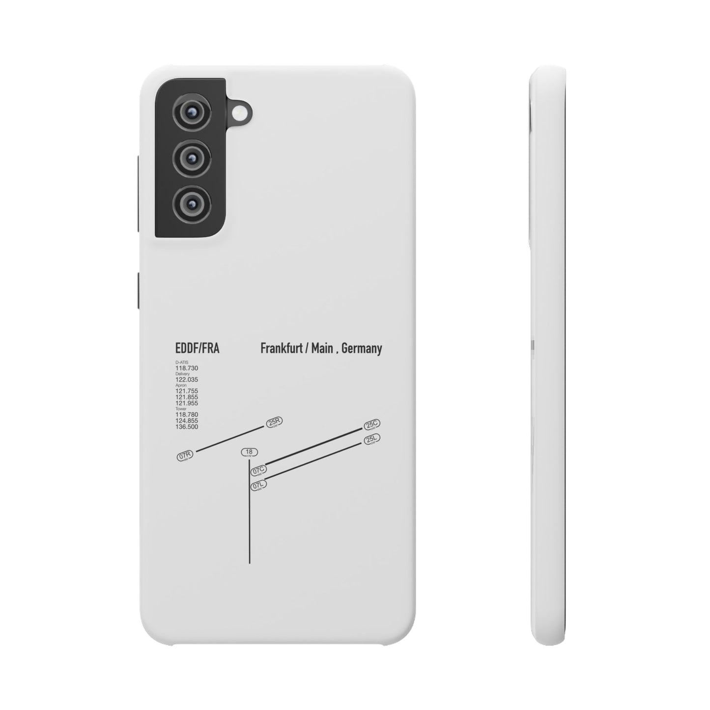 Frankfurt Airport Runway Phone Case - White Edition
