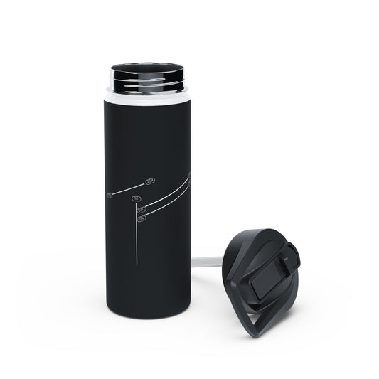 Frankfurt Airport Runway Water Bottle - Black Edition