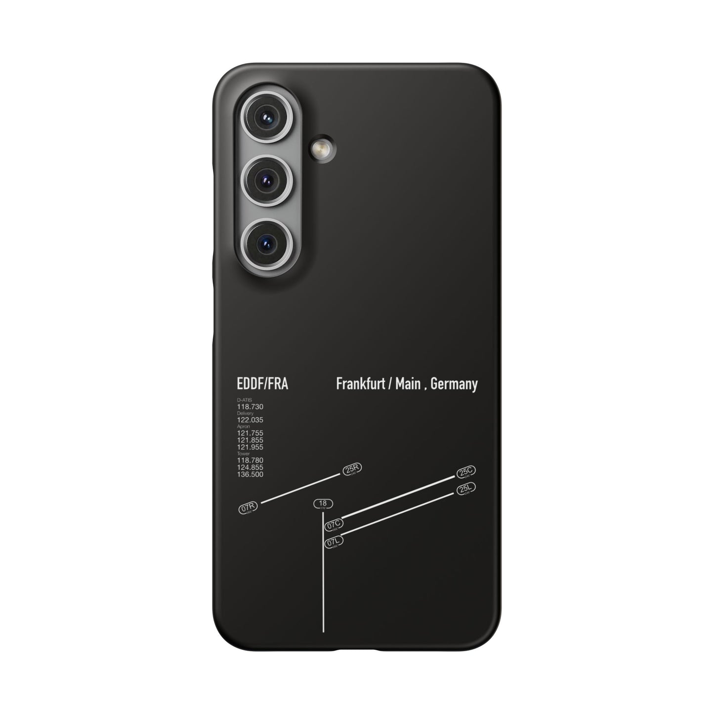 Frankfurt Airport Runway Phone Case - Black Edition