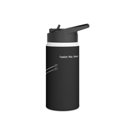 Frankfurt Airport Runway Water Bottle - Black Edition