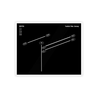 Frankfurt Airport Runway Poster - Black Edition