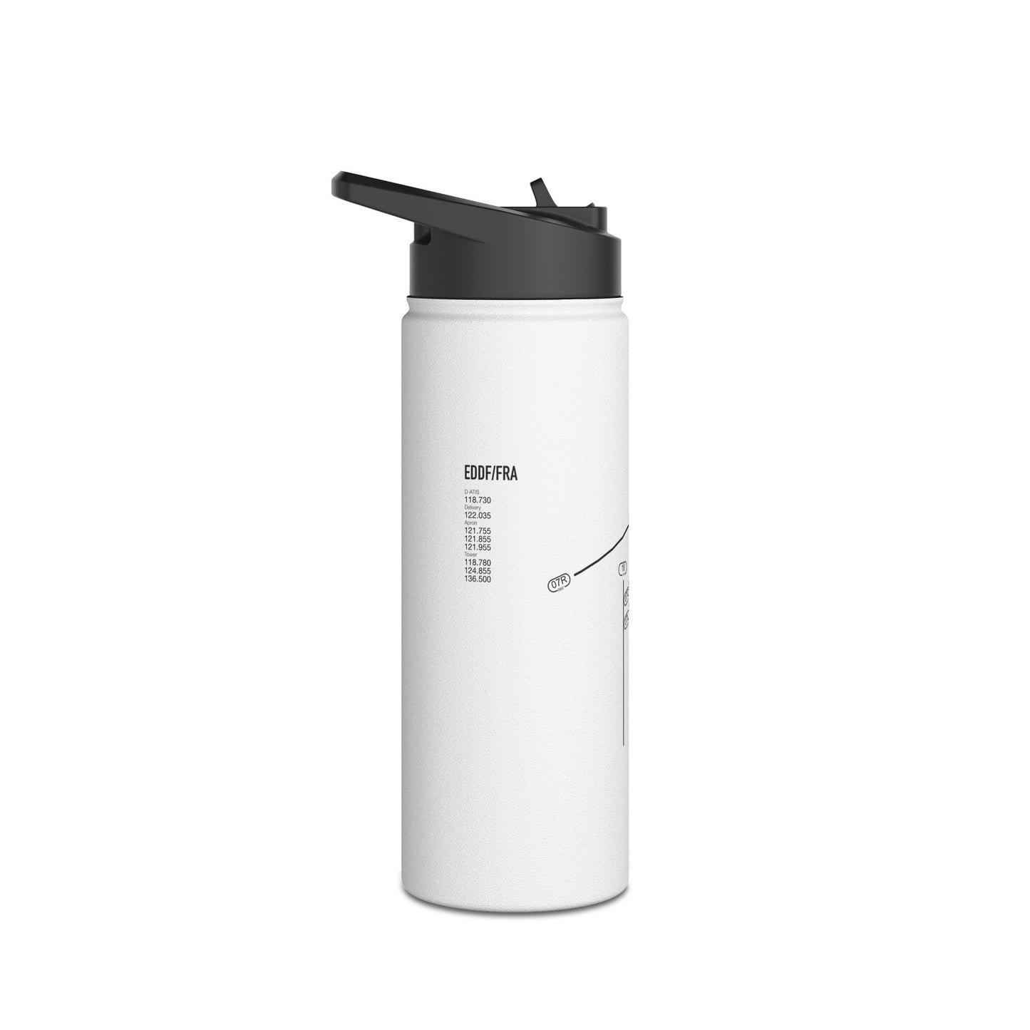 Frankfurt Airport Runway Water Bottle - White Edition