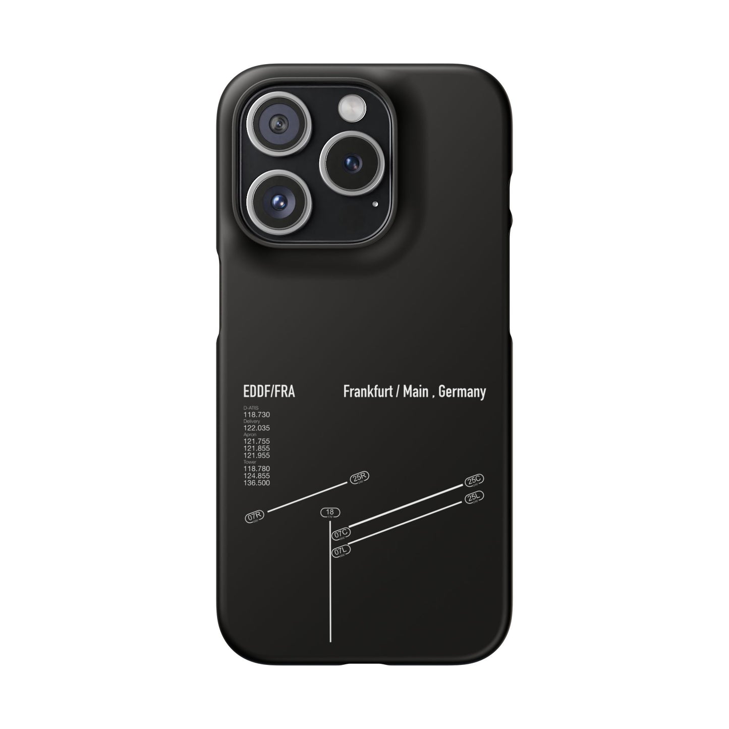 Frankfurt Airport Runway Phone Case - Black Edition