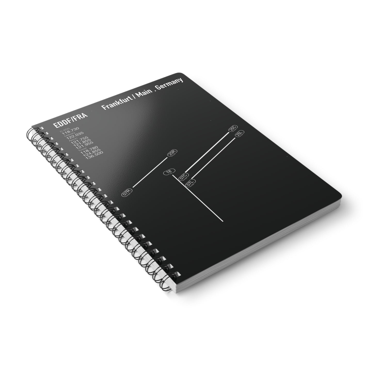 Frankfurt Airport Runway Notebook - Black Edition