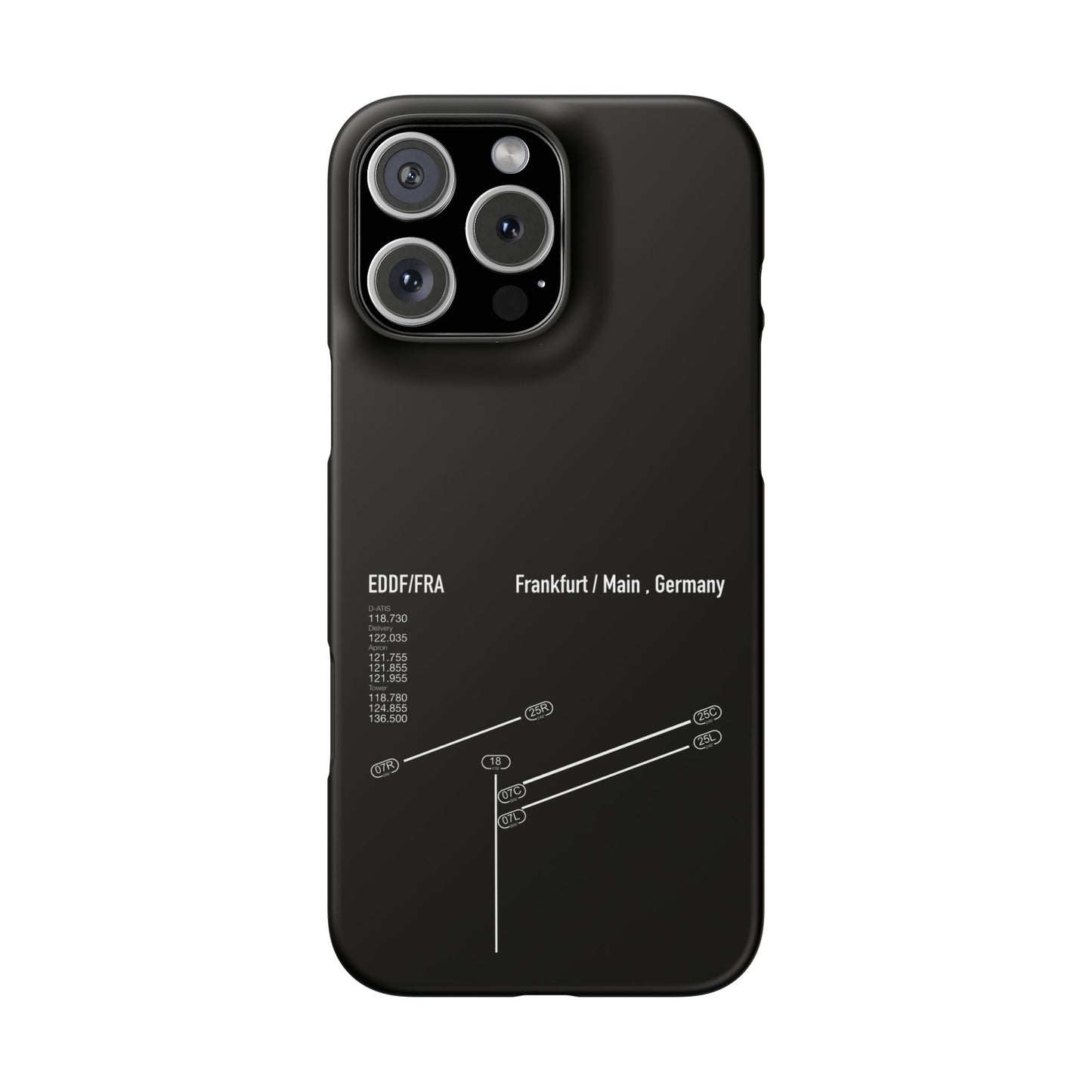 Frankfurt Airport Runway Phone Case - Black Edition