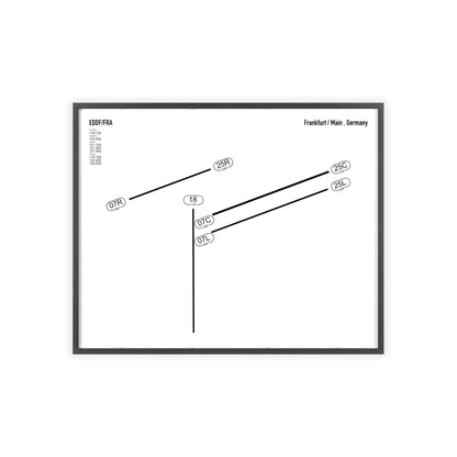 Frankfurt Airport Runway Poster - White Edition
