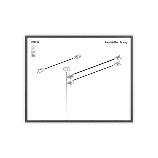 Frankfurt Airport Runway Poster - White Edition