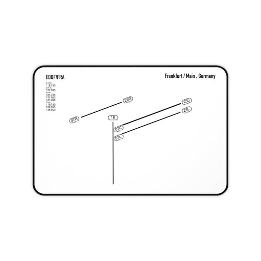 Frankfurt Airport Runway Desk Mat - White Edition