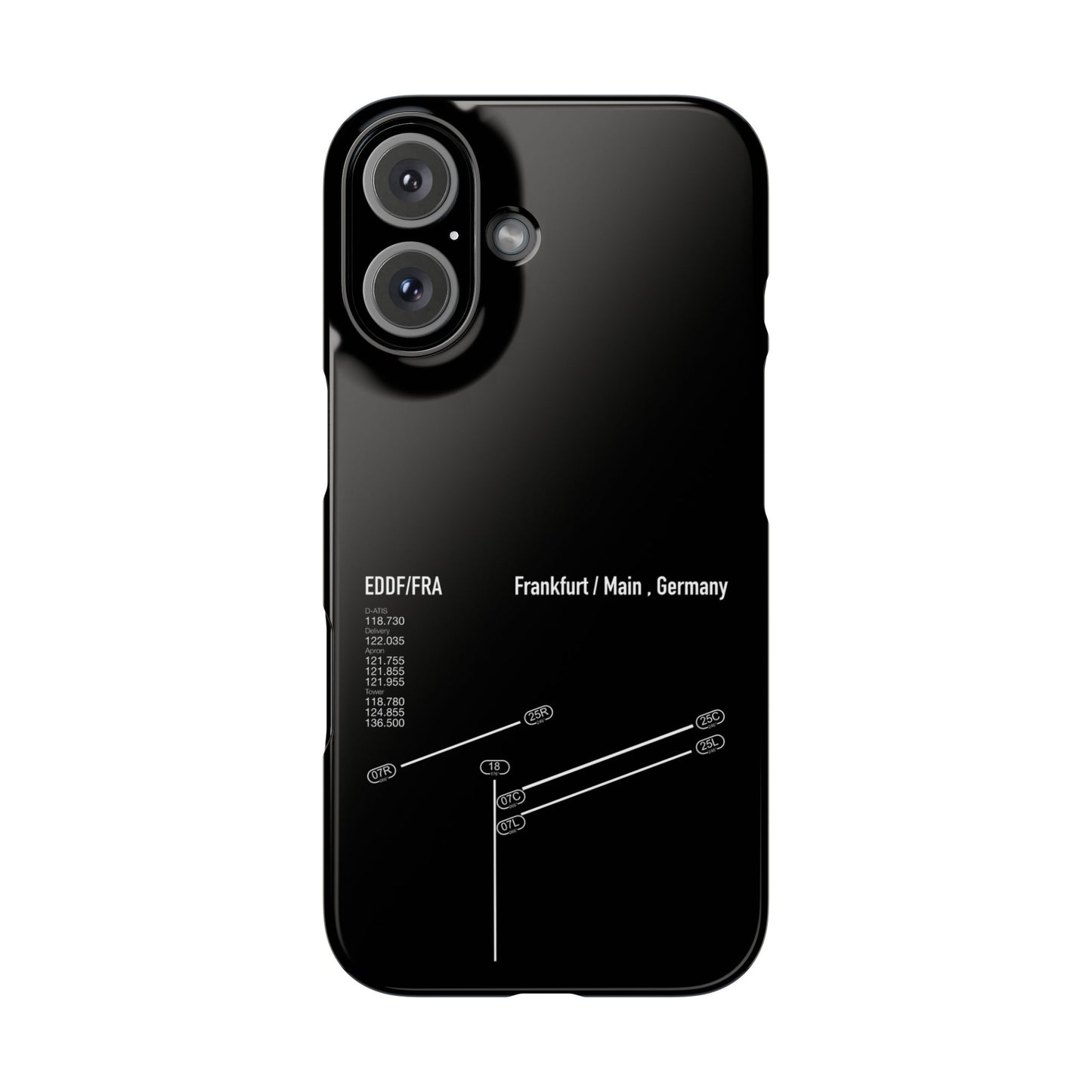 Frankfurt Airport Runway Phone Case - Black Edition
