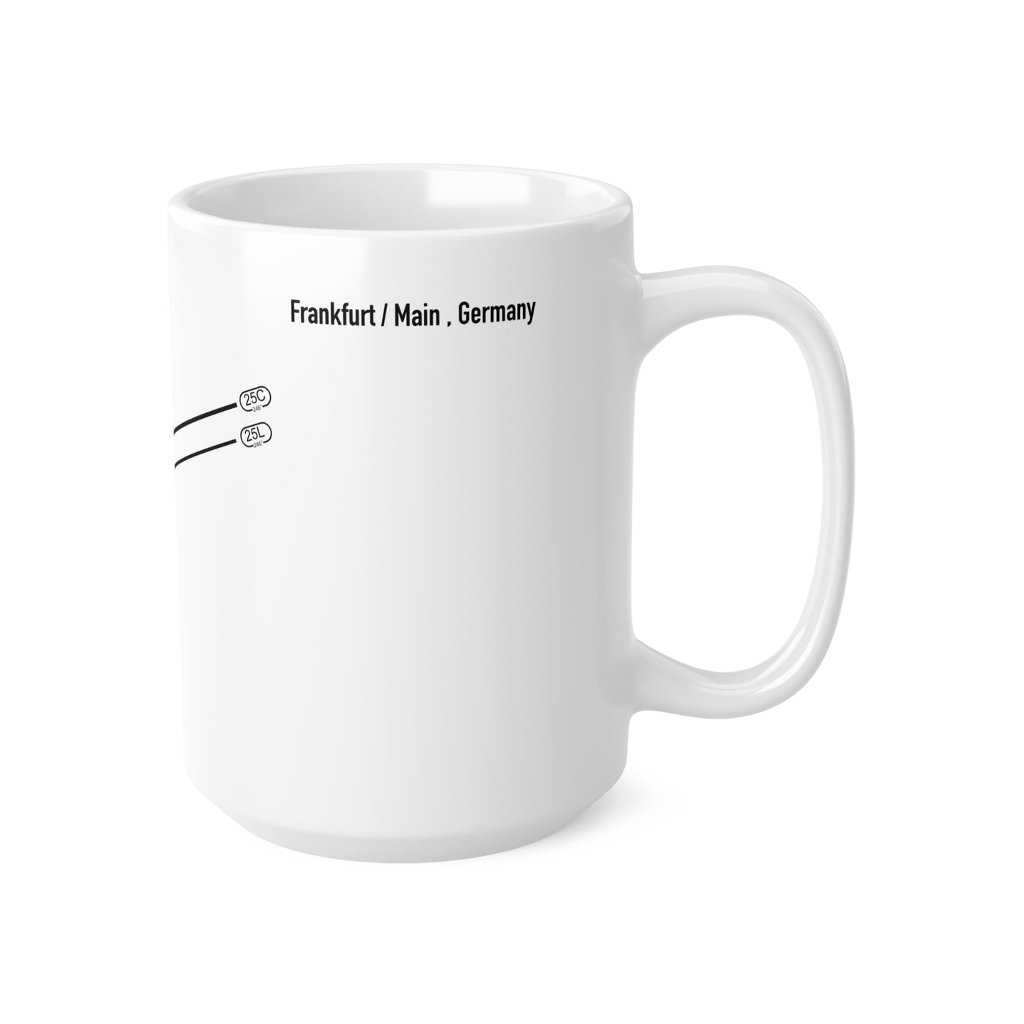 Frankfurt Airport Runway Mug - White Edition