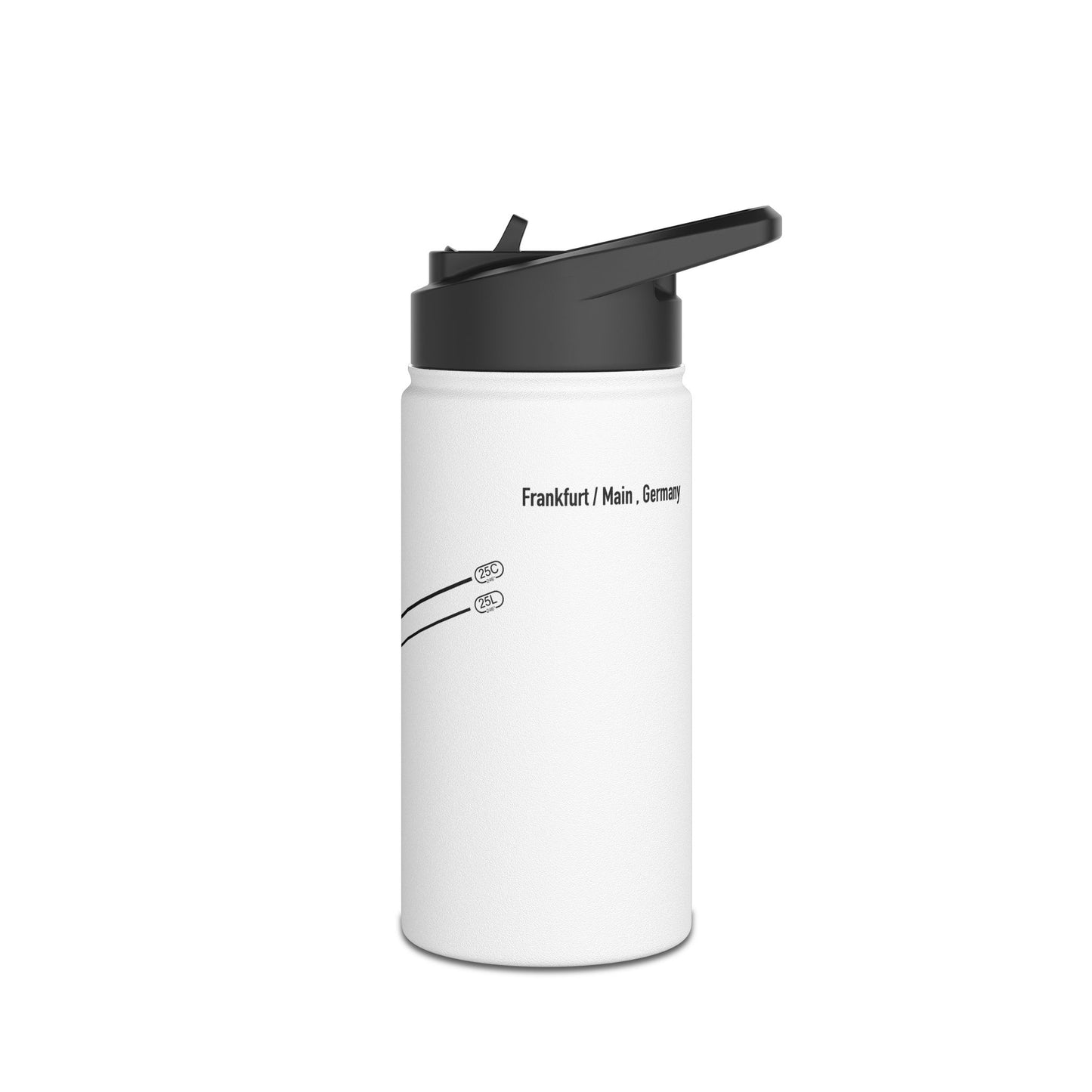 Frankfurt Airport Runway Water Bottle - White Edition