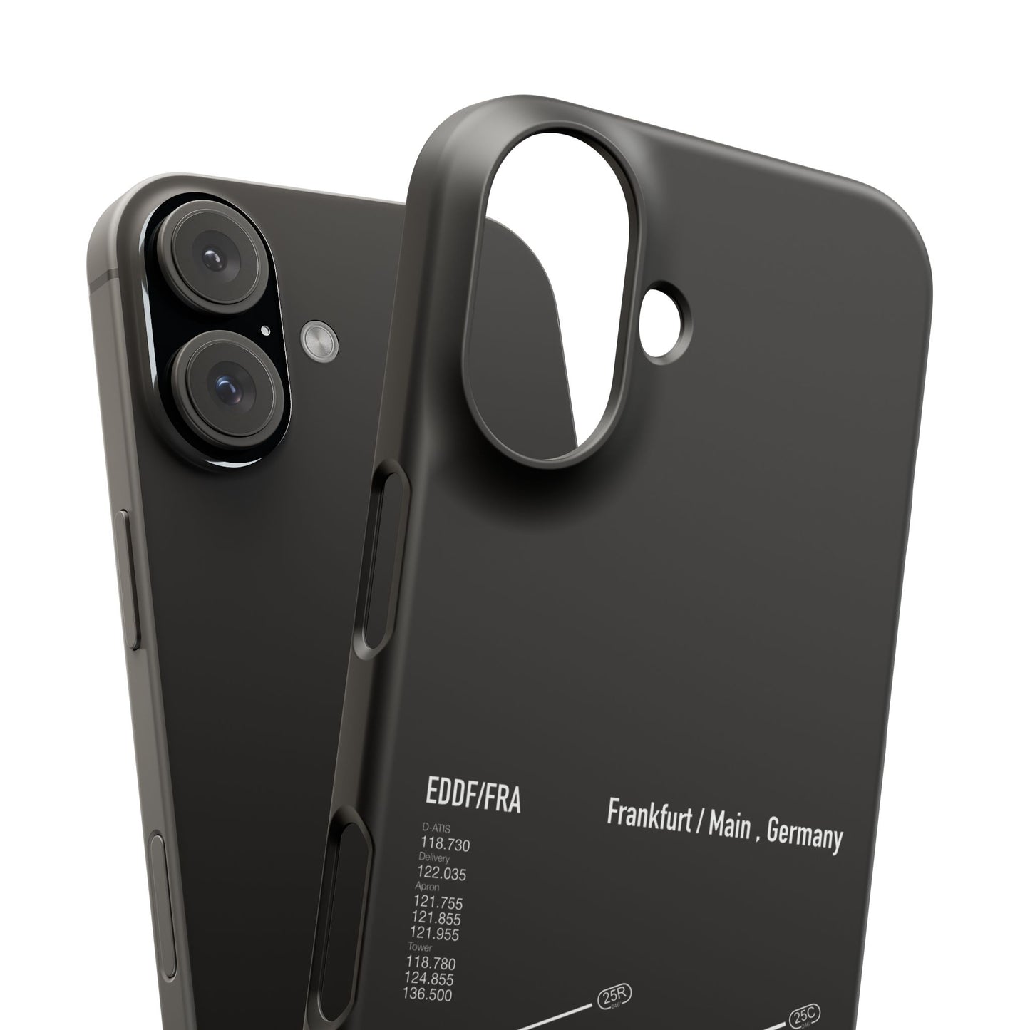 Frankfurt Airport Runway Phone Case - Black Edition