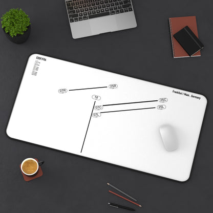 Frankfurt Airport Runway Desk Mat - White Edition