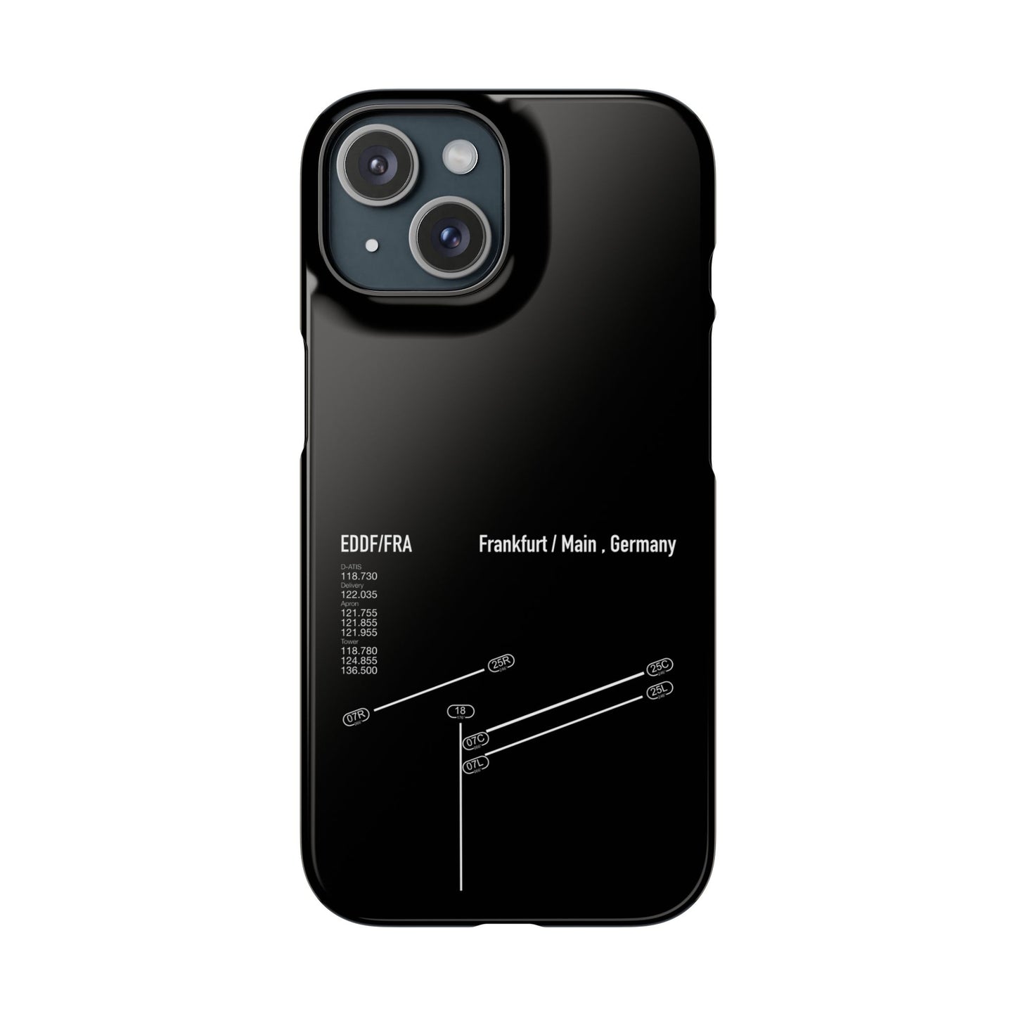 Frankfurt Airport Runway Phone Case - Black Edition