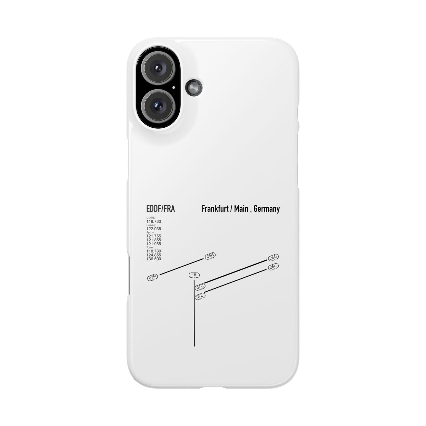 Frankfurt Airport Runway Phone Case - White Edition