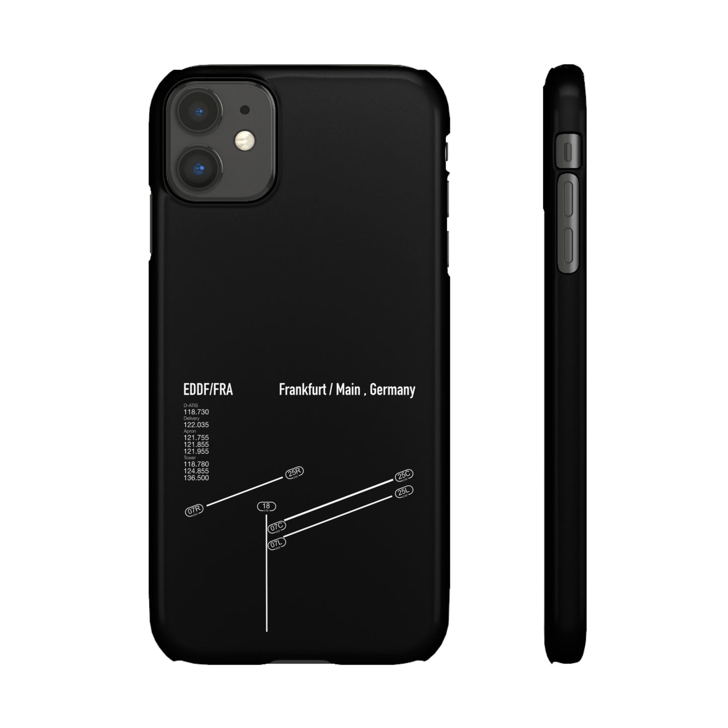 Frankfurt Airport Runway Phone Case - Black Edition