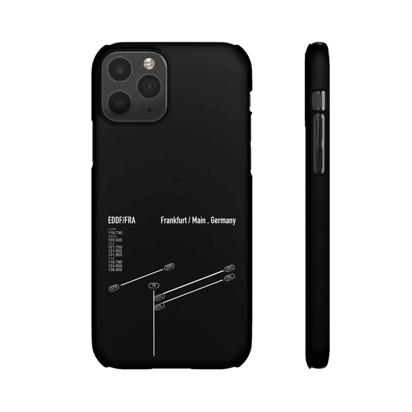 Frankfurt Airport Runway Phone Case - Black Edition