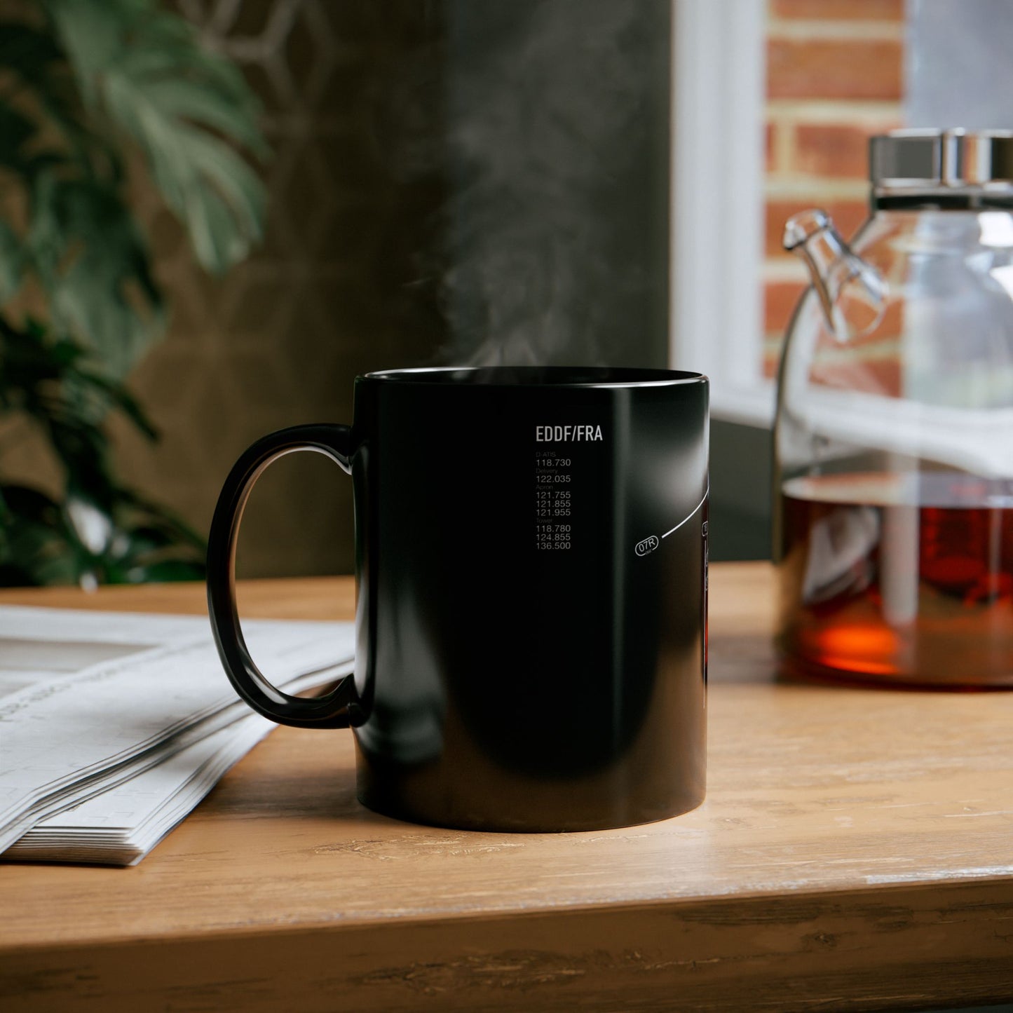 Frankfurt Airport Runway Mug - Black Edition