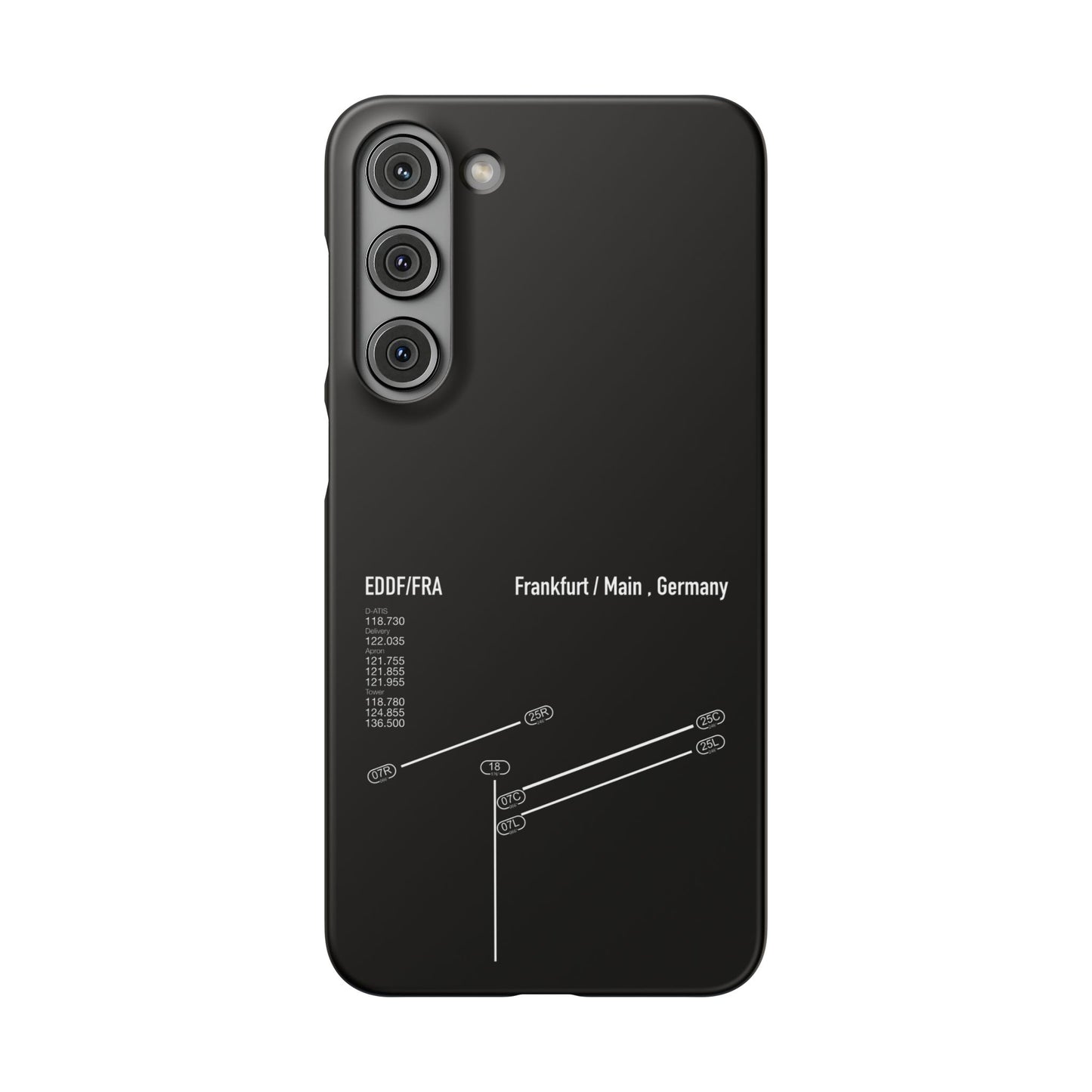 Frankfurt Airport Runway Phone Case - Black Edition