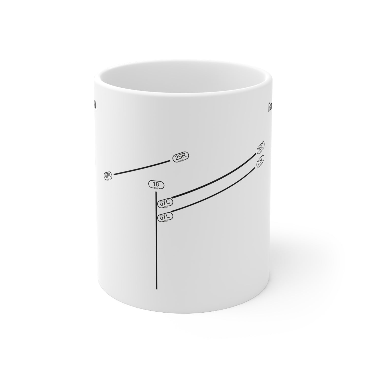 Frankfurt Airport Runway Mug - White Edition