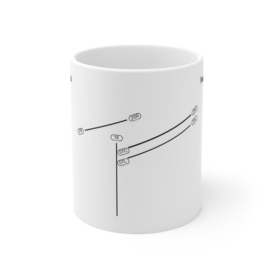 Frankfurt Airport Runway Mug - White Edition