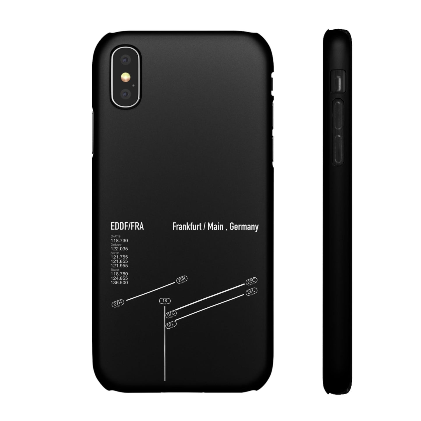 Frankfurt Airport Runway Phone Case - Black Edition