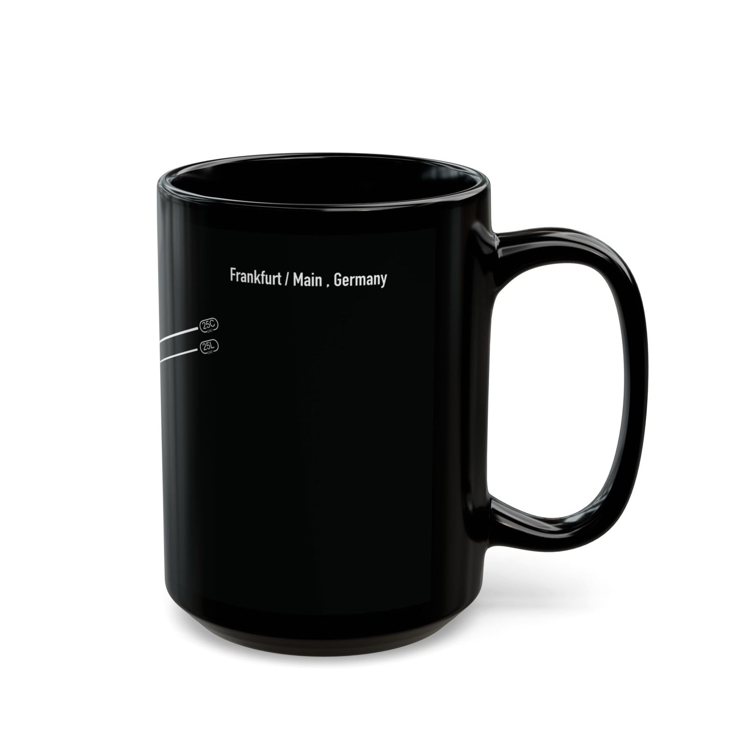 Frankfurt Airport Runway Mug - Black Edition